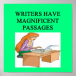 WRITER and author design Poster