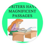 WRITER and author design Round Sticker