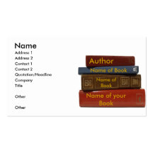 Writer Author Novelist Book Business Card