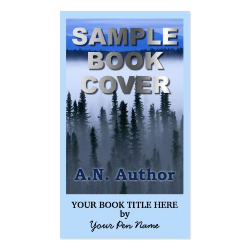 Writer Author Promotion Big Book Cover Business Cards