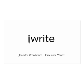 Writer Business Cards Funny iwrite Customizable