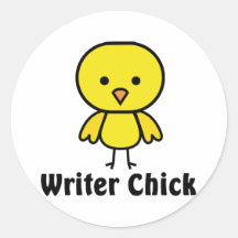 Writer Chick Sticker
