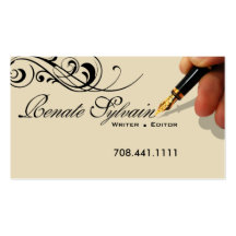 Writer Editor 1 Stylish Creative Business Cards