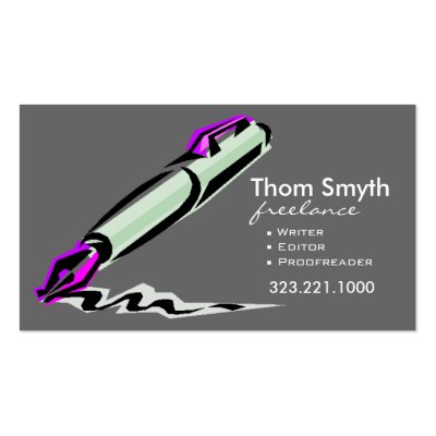 Writer Editor 4 Stylish Creative Business Cards by StylishBusinessCards