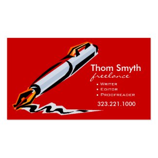 Writer Editor 4 Stylish Creative Business Cards profilecard