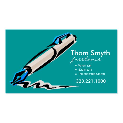 Writer Editor 3 Stylish Creative Business Cards | Zazzle