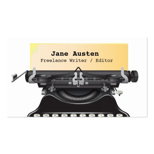 Writer / Editor / Authors Business Card