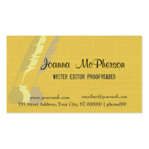 Writer  Editor Journalist Stylish Business Card Templates