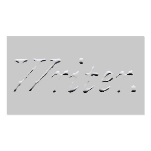 Writer "Embossed" Graphic Business Card Template (front side)