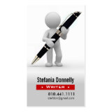 Writer Journalist Ballpoint Pen Business Cards