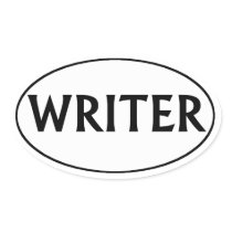 Writer Oval Bumper Sticker