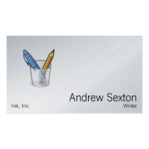Writer Pen Pencil Cup business cards