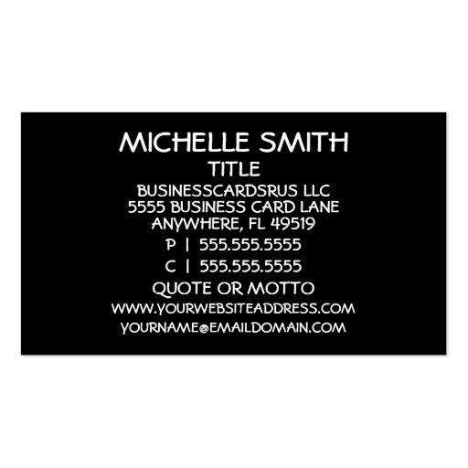 Writer Pink Woven Business Card (back side)