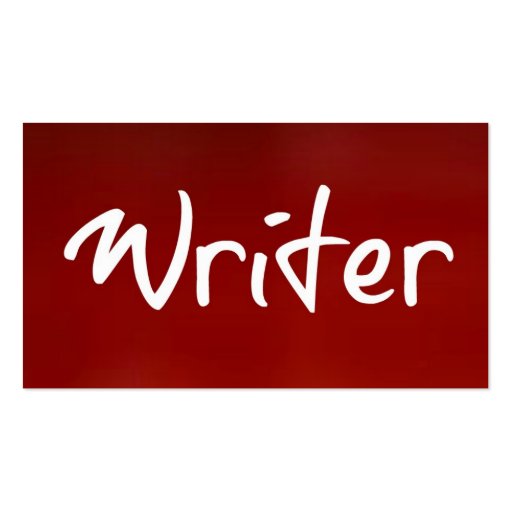 Writer Red Business Card