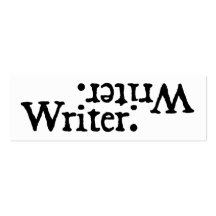 Writer Reversal Black White Business Cards