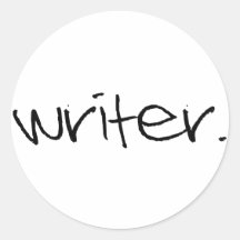 Writer Round Sticker