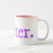 Writer Two-Tone Mug (lavender lettering) mugs