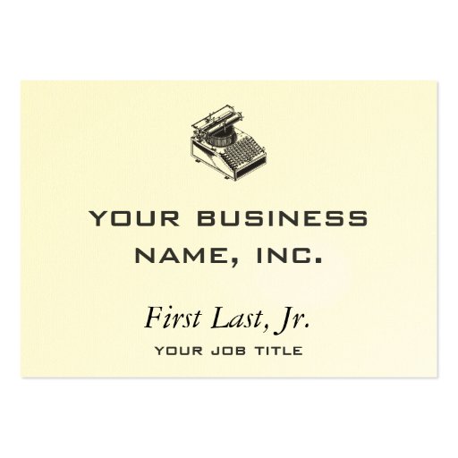Writer -Type Writing Machine - Typewriter Business Cards (front side)