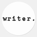 writer. (typewriter, black on white) - Stickers