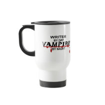 Writer Vampire by Night Coffee Mugs