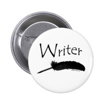 Writer with quill pen buttons