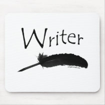 Writer with quill pen mousepads