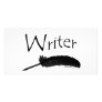 Writer with quill pen personalized photo card