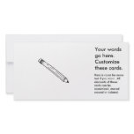 Writer wooden pencil drawing fun simple art design custom photo card