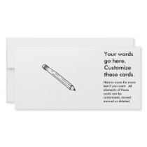 Writer wooden pencil drawing fun simple art design custom photo card