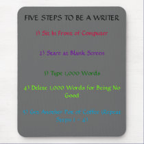 Writer's 5-Steps Mousepad mousepads