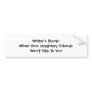Writer's Block Bumper Stickers