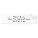 Writer's Block bumper stickers