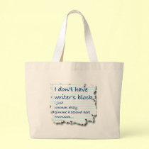 Writers Block Excuses bags