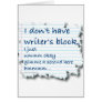 Writers Block Excuses Card