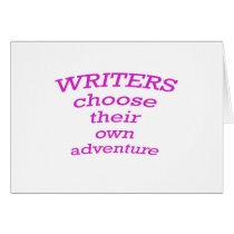 Writers Choose their own Adventure cards