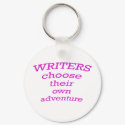 Writers Choose their own Adventure keychains