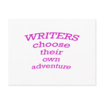 Writers Choose their own Adventure Post Card