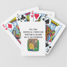 writer's cramp deck of cards