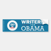 Writers for Obama Bumper Stickers