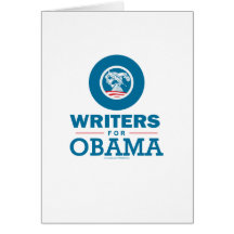 Writers for Obama Greeting Card