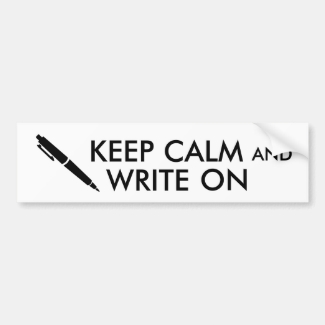 Writers Gifts Keep Calm and Write On Pen Custom