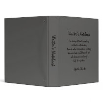 Writer's Notebook - Agatha Christie Binders