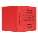 Writer's Notebook - Benjamin Franklin Vinyl Binders