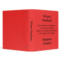Writer's Notebook - Benjamin Franklin binders by JoieGirl Writer's Notebook - Benjamin Franklin binders