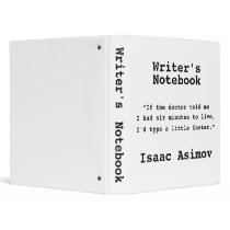 Writer's Notebook - Isaac Asimov II binders by JoieGirl Writer's Notebook - Isaac Asimov II binders