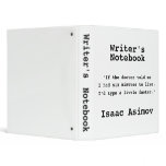 Writer's Notebook - Isaac Asimov II 3 Ring Binders
