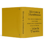 Writer's Notebook - Mark Twain II binders