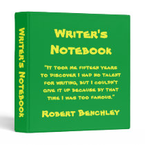 Writer's Notebook - Robert Benchley binders