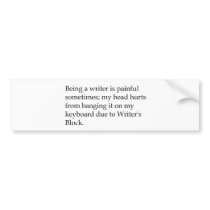 WritersBlock bumper stickers