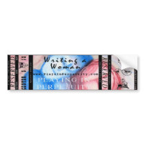 "Writing a Woman" Ticket bumpersticker by msctex "Writing a Woman" Ticket bumpersticker